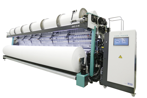 全球最宽工作门幅 karl mayer推出280英寸的hks 3-m特里科经编机